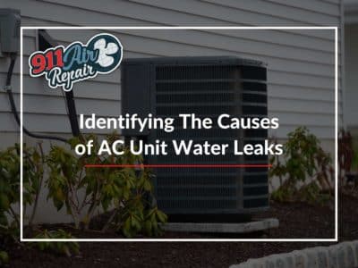 Identifying The Causes of Air Conditioners Unit Water Leaks