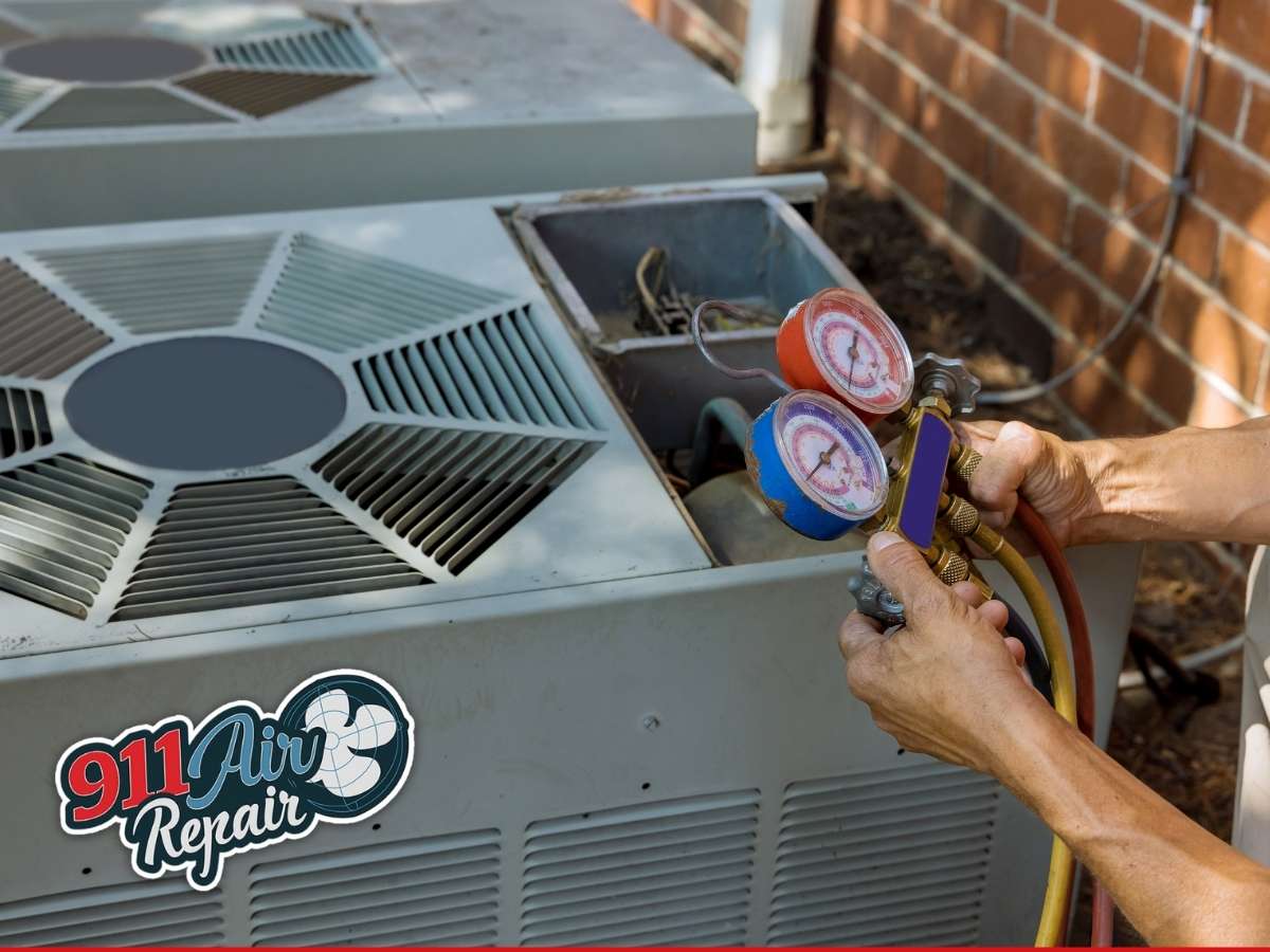 Checking an AC unit in Maricopa, AZ