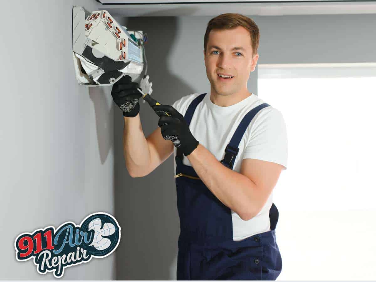 HVAC technician ensuring your HVAC system regulates humidity and air quality for a comfortable indoor environment